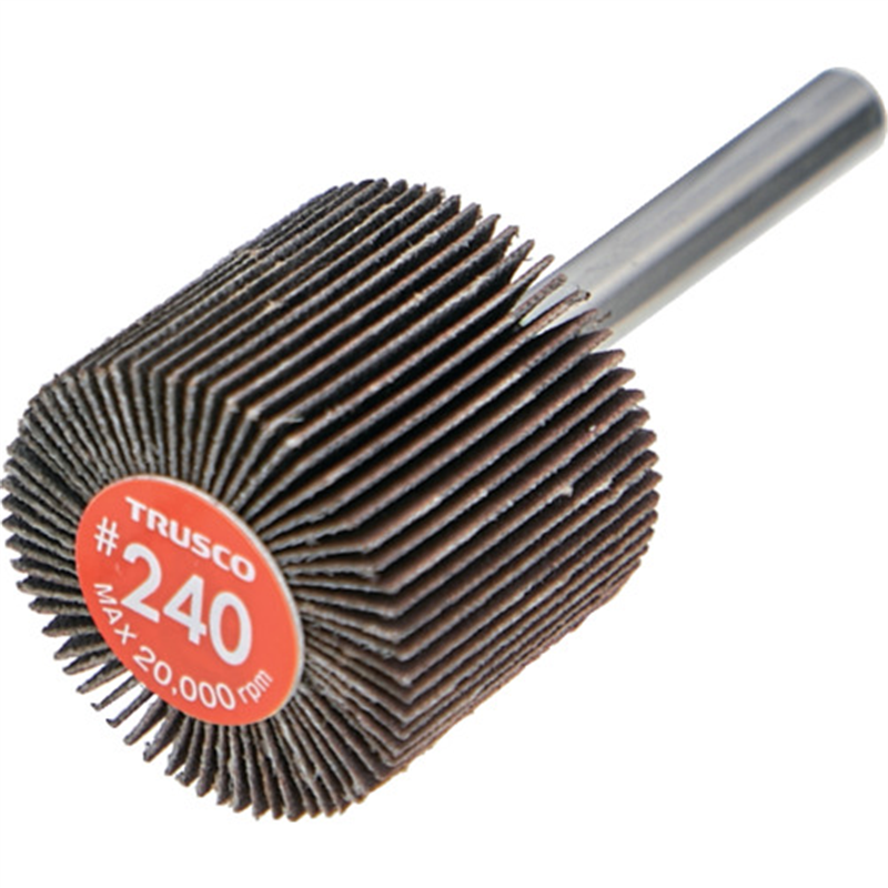 TRUSCO エコノミーフラップホイール 軸径6mm 外径30X幅25X軸長35 #240(5個入) 1箱（ご注文単位1箱）【直送品】