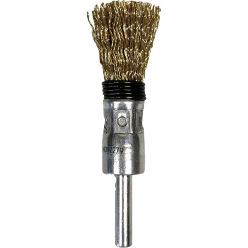 高島産業 エンド型 筒型 15x6x25 毛丈30 真鍮メッキ鋼線0.25 スプリング付(10本入) 1箱（ご注文単位1箱）【直送品】