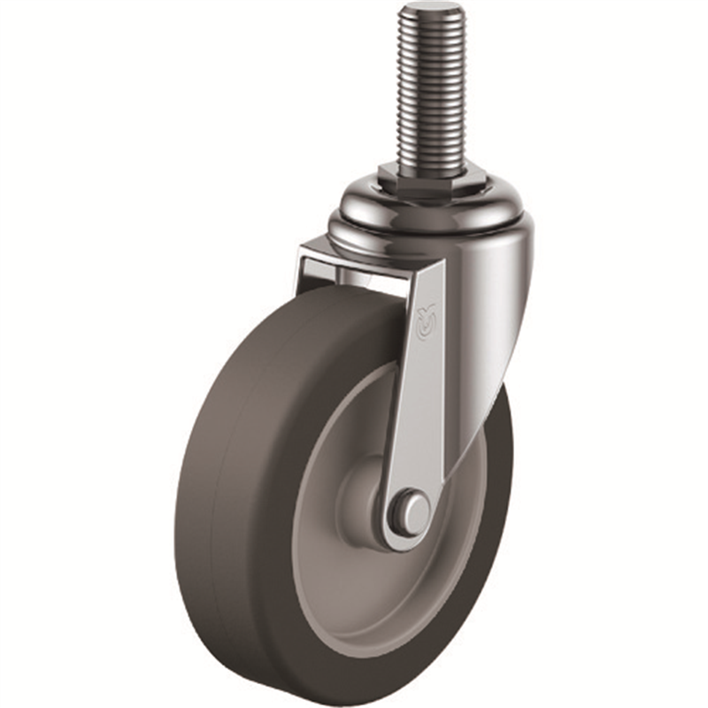 ユーエイ ねじ込み式 自在 キャスター エラストマー 車輪径100mm  Eタイプ ET型 ネジ寸法M12×35ピッチ1.75 1個（ご注文単位1個）【直送品】