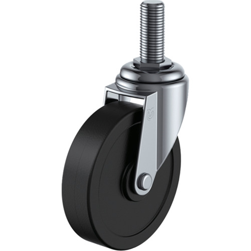 ユーエイ ねじ込み式 自在 キャスター ゴム 車輪径100mm  Eタイプ ET型 ネジ寸法M16×40ピッチ2 1個（ご注文単位1個）【直送品】