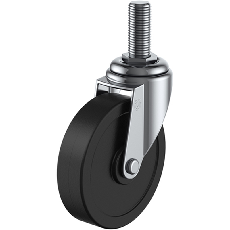 ユーエイ ねじ込み式 自在 キャスター ゴム 車輪径50mm  Eタイプ ET型 ネジ寸法M12×35ピッチ1.75 1個（ご注文単位1個）【直送品】