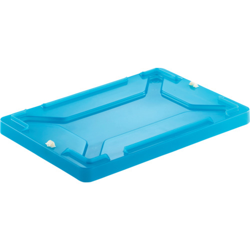 DIC エコシリーズF型コンテナ蓋(ロック付) 外寸:W423XD288XH36.5 クリアブルー 1枚（ご注文単位10枚）【直送品】