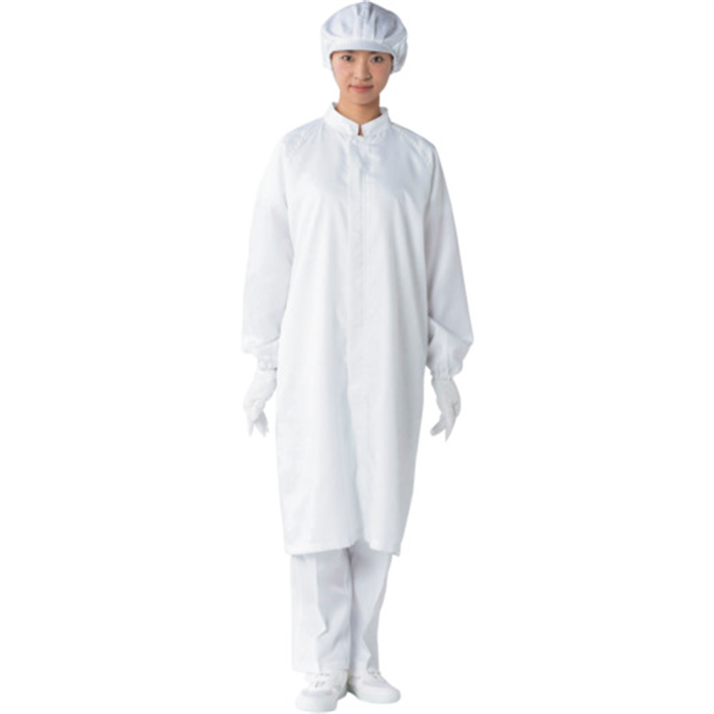 TriApex クリーンルーム用コート FH207C ホワイト L 1枚（ご注文単位1枚）【直送品】