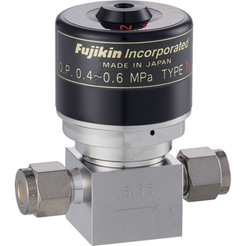 Fujikin SUS鋼製自動ダイレクトダイヤフラムバルブ_1MPa_FPR-ND-91 1個（ご注文単位1個）【直送品】