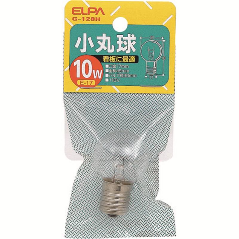 ELPA 小丸球 E17 10W クリア 1個（ご注文単位1個）【直送品】