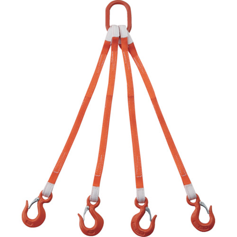 TRUSCO 4本吊ベルトスリングセット 25mm幅X1m 吊り角度60°時荷重2.58t(最大使用荷重3t) 1セット（ご注文単位1セット）【直送品】