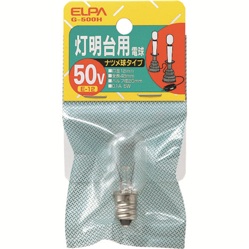 ELPA 灯明台用電球 E12 5W クリア 1個（ご注文単位1個）【直送品】