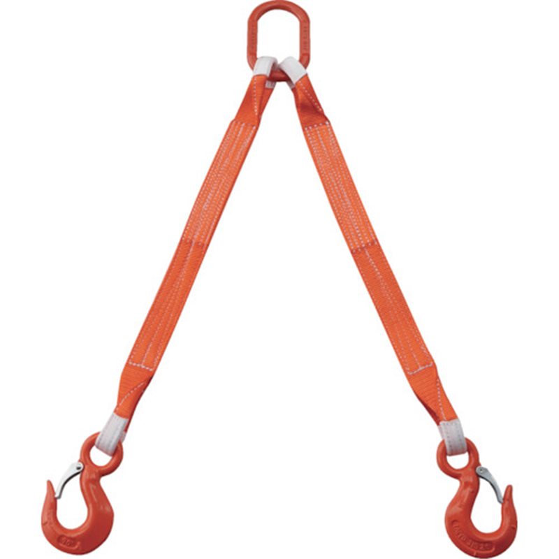 TRUSCO 2本吊ベルトスリングセット 50mm幅X1m 吊り角度60°時荷重2.58t(最大使用荷重3t) 1セット（ご注文単位1セット）【直送品】