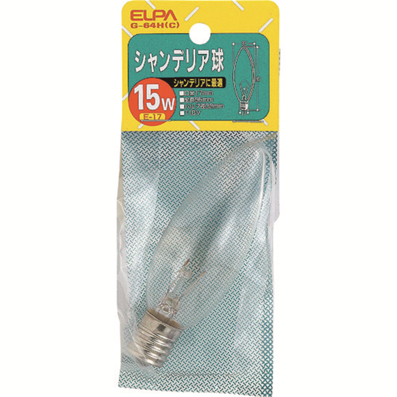 ELPA シャンデリアE17 1個（ご注文単位1個）【直送品】