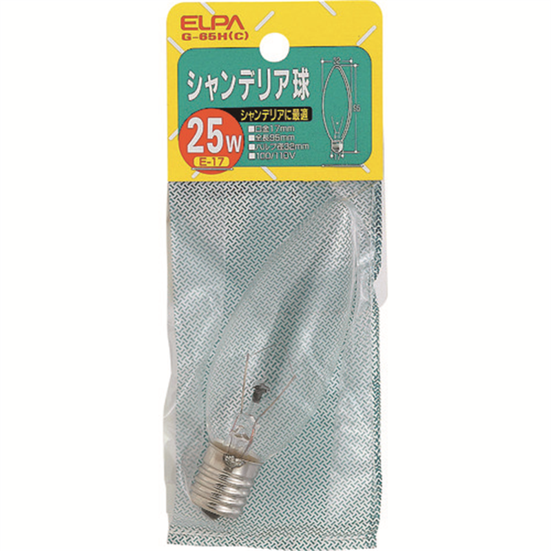 ELPA シャンデリアE17 1個（ご注文単位1個）【直送品】