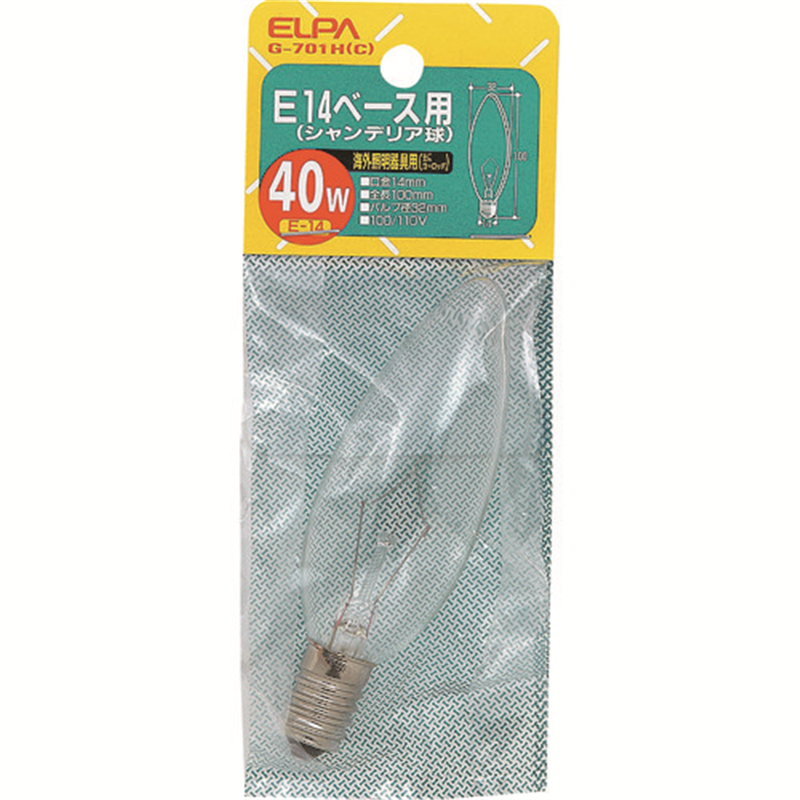 ELPA シャンデリア40W 1個（ご注文単位1個）【直送品】