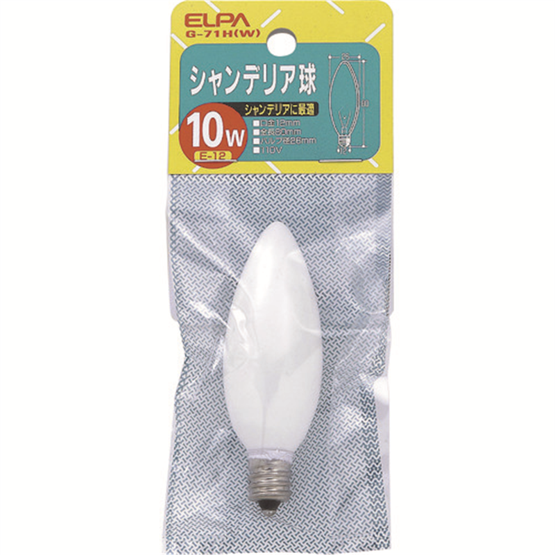 ELPA シャンデリア E12 1個（ご注文単位1個）【直送品】