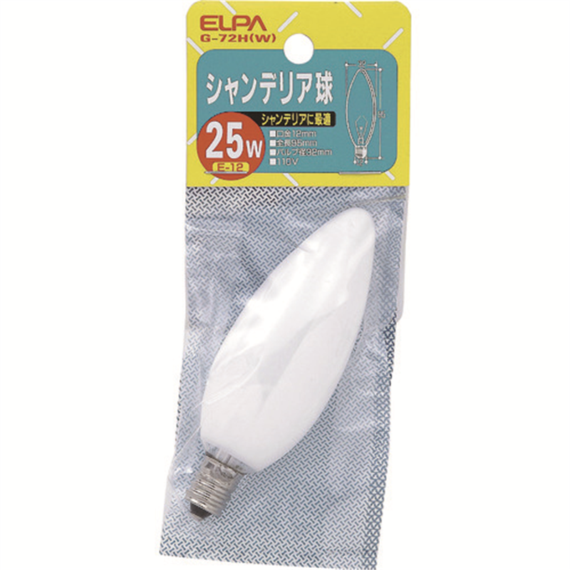 ELPA シャンデリアE12 1個（ご注文単位1個）【直送品】