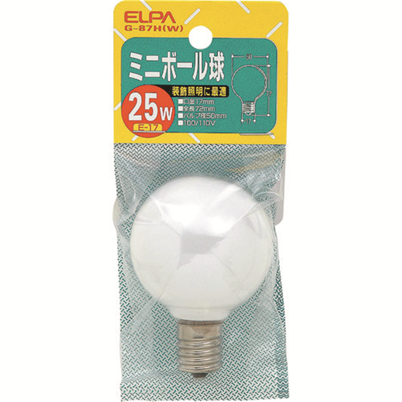 ELPA ミニボール球 1個（ご注文単位1個）【直送品】