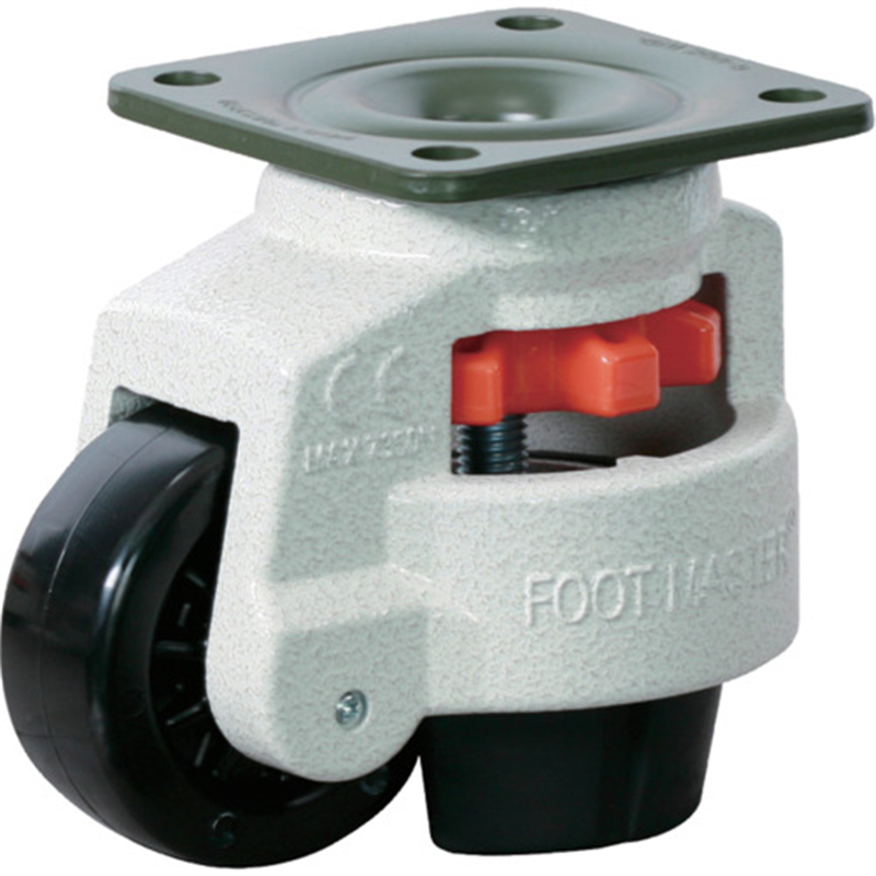 ユーエイ プレート式レベリングキャスター100径 1個（ご注文単位1個）【直送品】