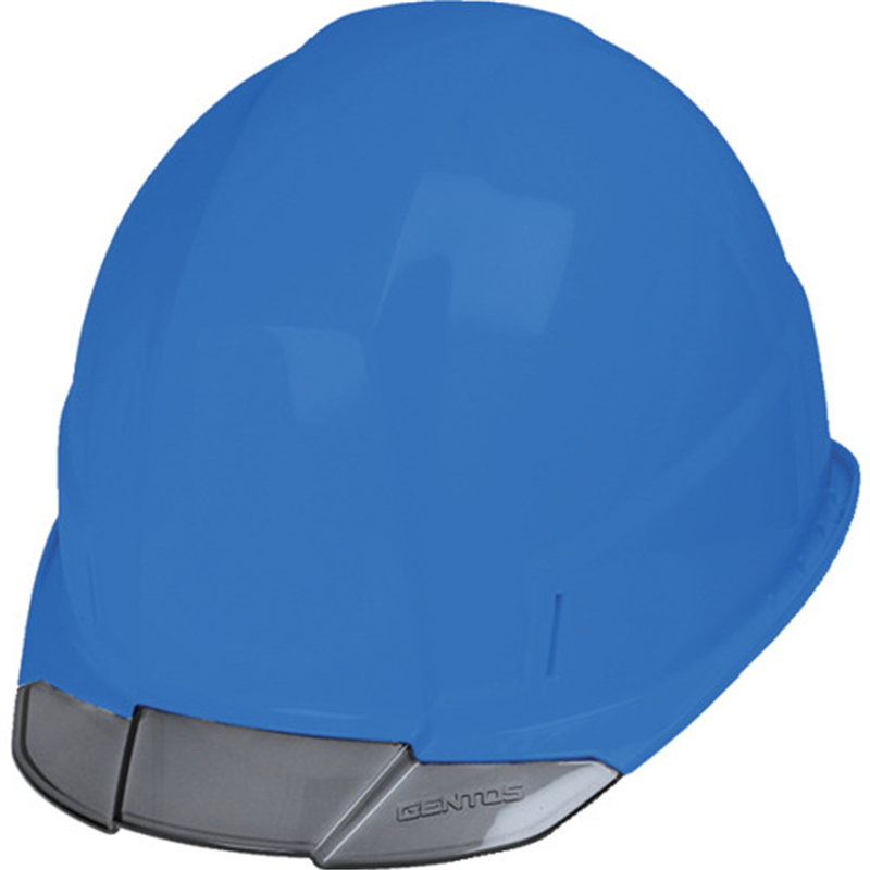 GENTOS ヘルメット GRITAIR+ 溝有 ヘッドライト取付可能 飛来・落下物用・電気用 青 1個（ご注文単位1個）【直送品】