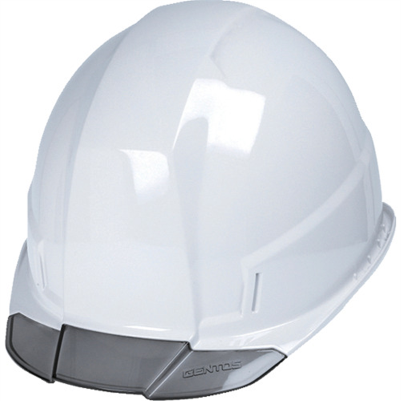 GENTOS ヘルメット GRITAIR+ 溝有 ヘッドライト取付可能 飛来・落下物用・電気用 白 1個（ご注文単位1個）【直送品】