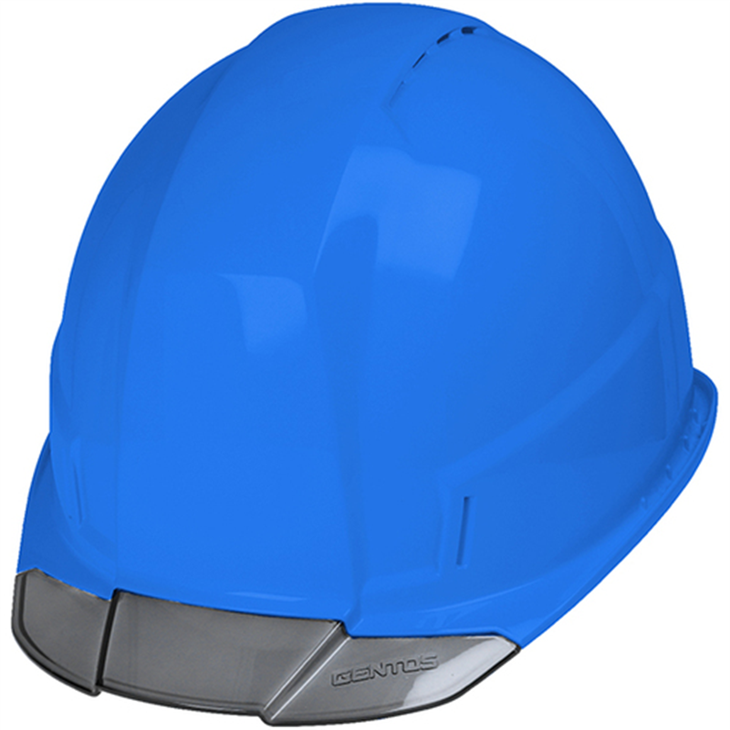 GENTOS ヘルメット GRITAIR+ 溝有 ヘッドライト取付可能 飛来・落下物用 青 1個（ご注文単位1個）【直送品】