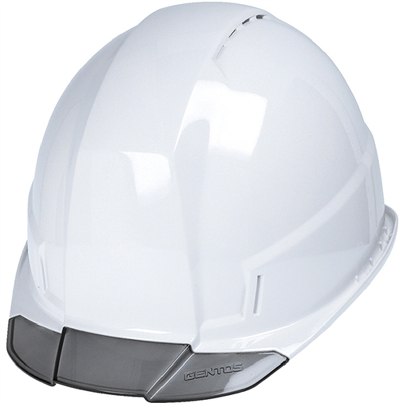 GENTOS ヘルメット GRITAIR+ 溝有 ヘッドライト取付可能 飛来・落下物用 白 1個（ご注文単位1個）【直送品】