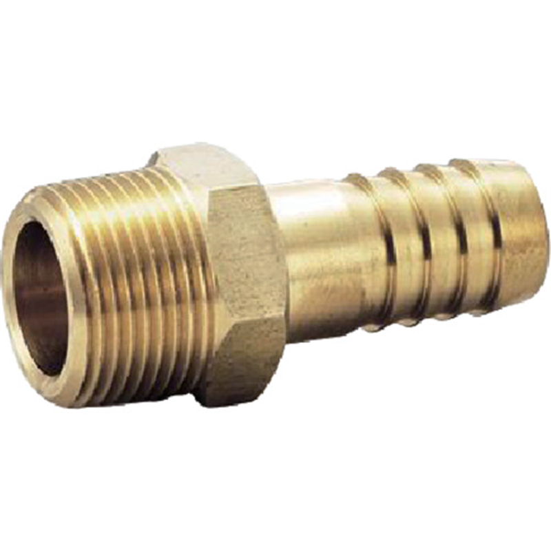 FLOBAL 黄銅製ホースニップル GHN-0417 1/2x17 1個（ご注文単位1個）【直送品】