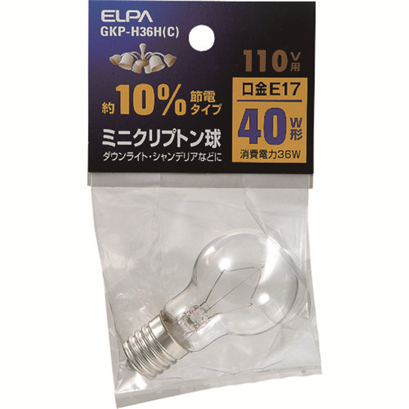 ELPA ミニクリプトン球 1個（ご注文単位1個）【直送品】