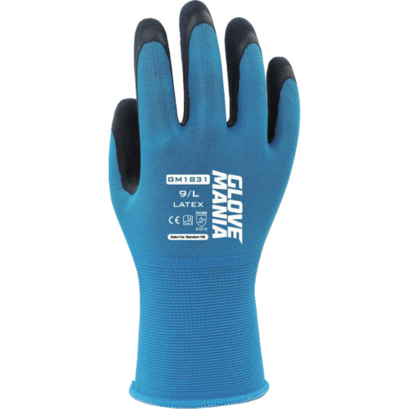 川西 GM1831 グローブマニア ラテックス ブルー Mサイズ 1双（ご注文単位1双）【直送品】