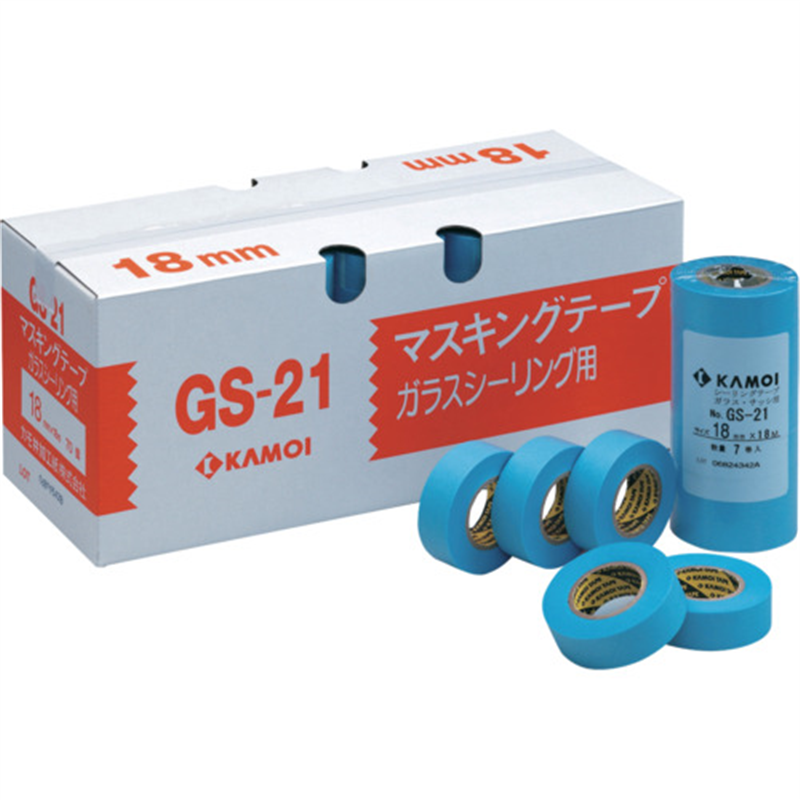 カモ井 マスキングテープガラスサッシ用(3巻入) 1パック（ご注文単位10パック）【直送品】
