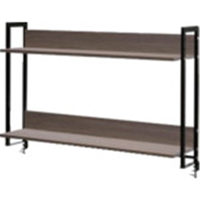 アールエフヤマカワ ワークデスク2上置ハイシェルフW1200 ウォルナット2 1台（ご注文単位1台）【直送品】