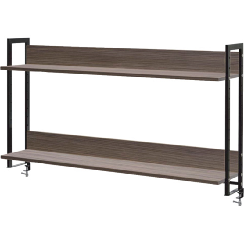 アールエフヤマカワ ワークデスク2上置ハイシェルフW1400 ウォルナット2 1台（ご注文単位1台）【直送品】