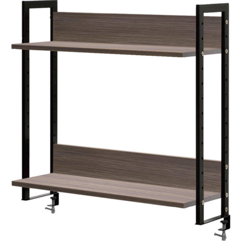 アールエフヤマカワ ワークデスク2上置ハイシェルフW800 ウォルナット2 1台（ご注文単位1台）【直送品】