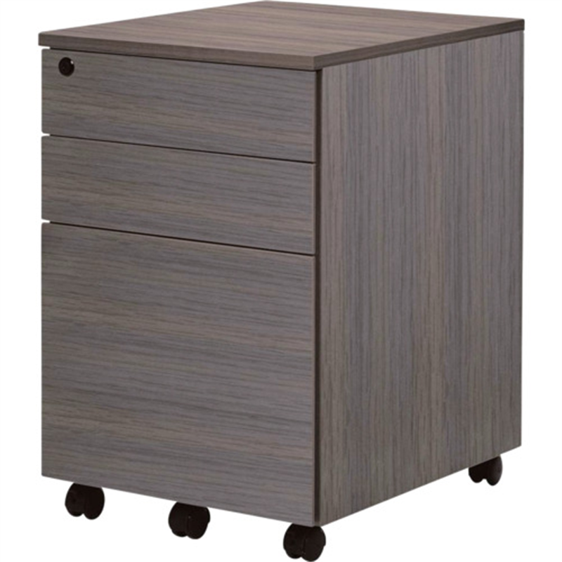 アールエフヤマカワ ワークデスク2 3段ワゴン ウォルナット 1台（ご注文単位1台）【直送品】