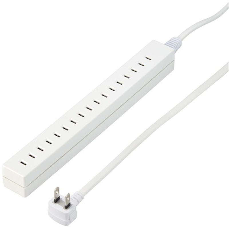 YAZAWA 差し込みフリータップベーシックホワイト2.5m 1個（ご注文単位1個）【直送品】