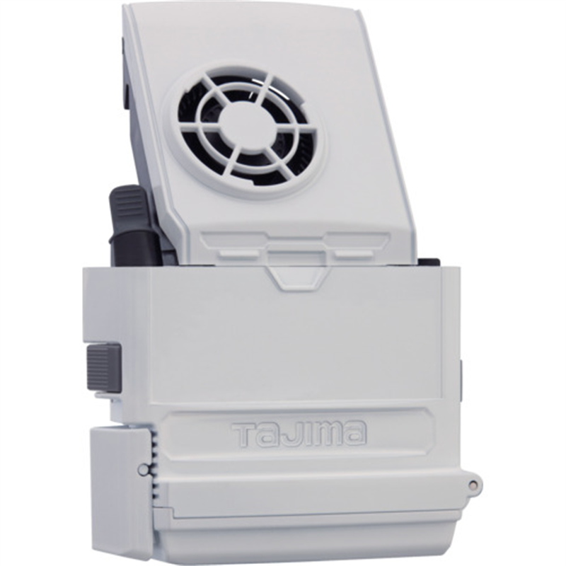 タジマ ヘルメット セフメット用バッテリーボックス3730用 ファン付き ホワイト 1個（ご注文単位1個）【直送品】