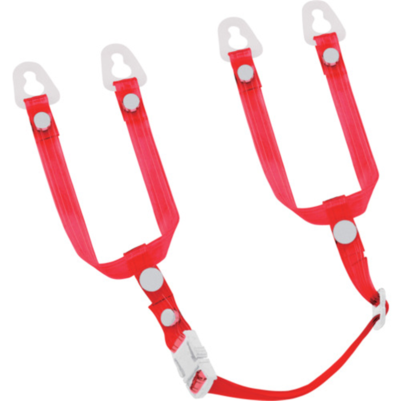 タジマ ヘルメット あご耳紐セット ビニール クリアレッド 1個（ご注文単位1個）【直送品】