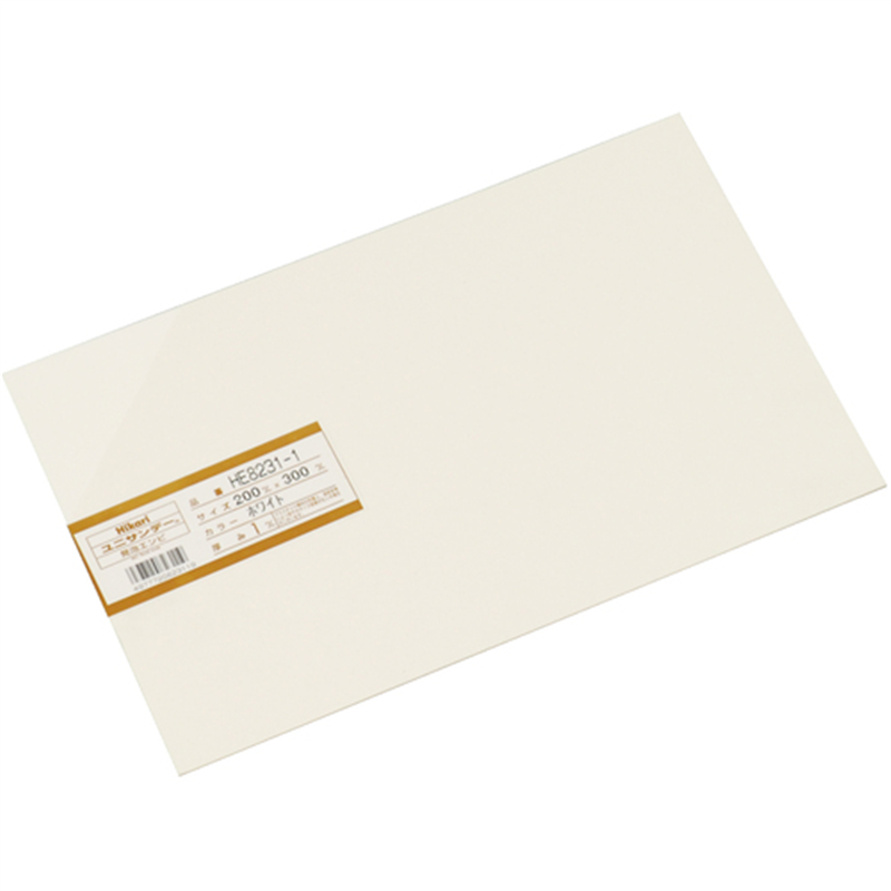 光 発泡エンビホワイト 1×200×300mm 1枚（ご注文単位1枚）【直送品】