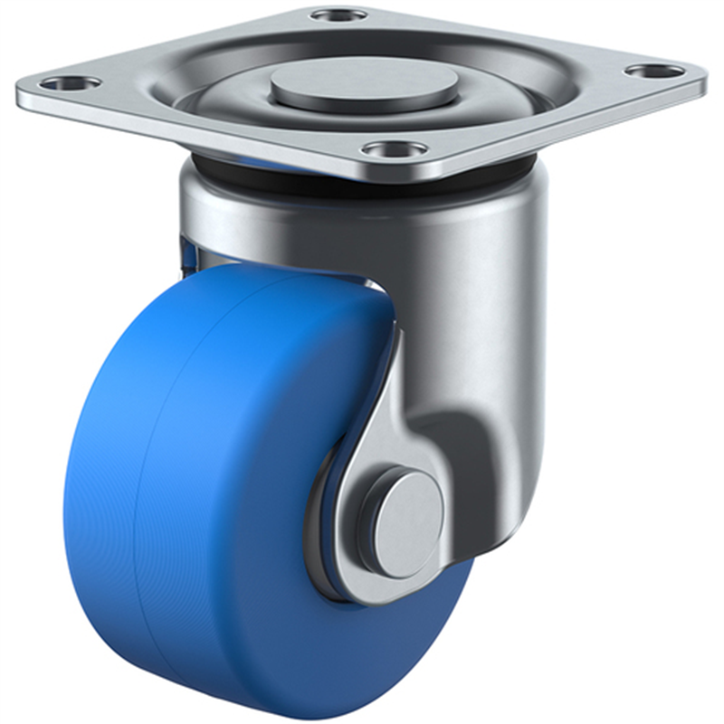 ユーエイ プレート式 自在 低床キャスター モノマーキャストナイロン 車輪径50mm  Hタイプ HG型 取付寸法50×50 1個（ご注文単位1個）【直送品】