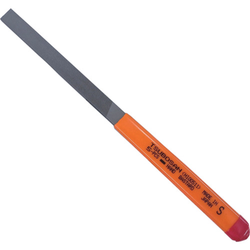 ツボサン 単目ヤスリ 8本組 平 荒目 1組（ご注文単位1組）【直送品】