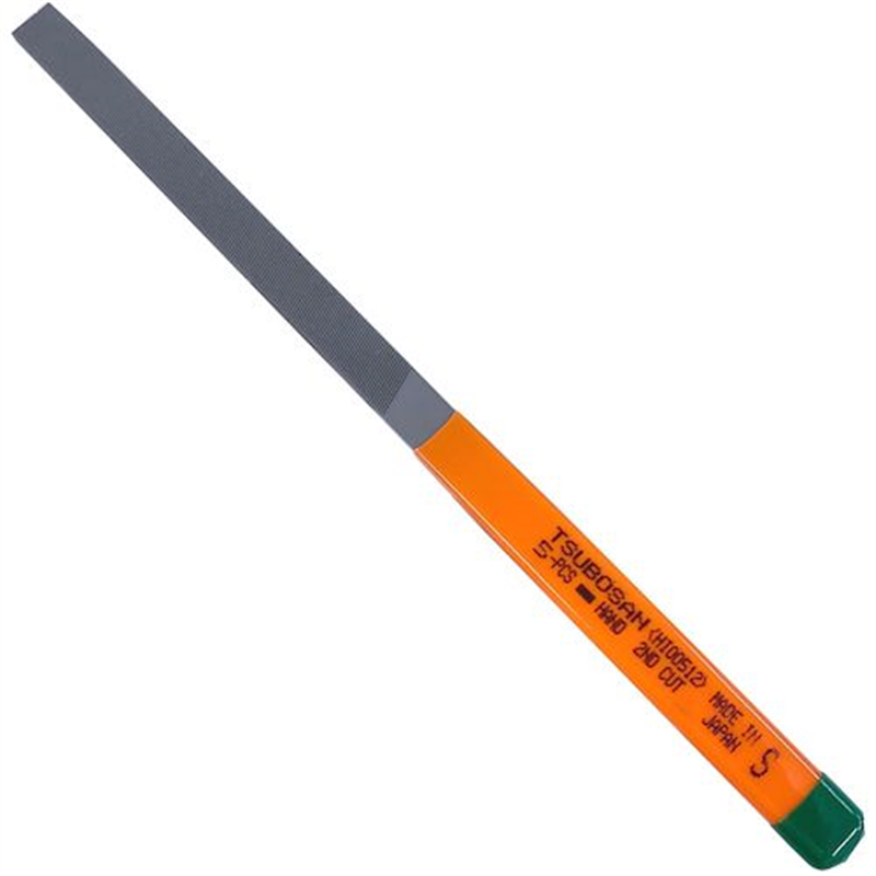 ツボサン 単目ヤスリ 10本組 平 中目 1組（ご注文単位1組）【直送品】