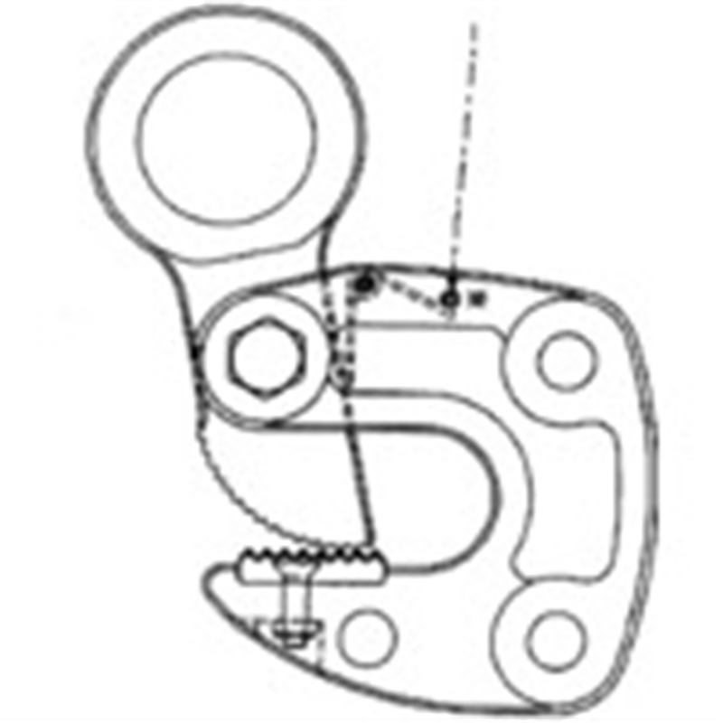スーパー 形鋼クランプ(HLC-S)用カム 1個（ご注文単位1個）【直送品】