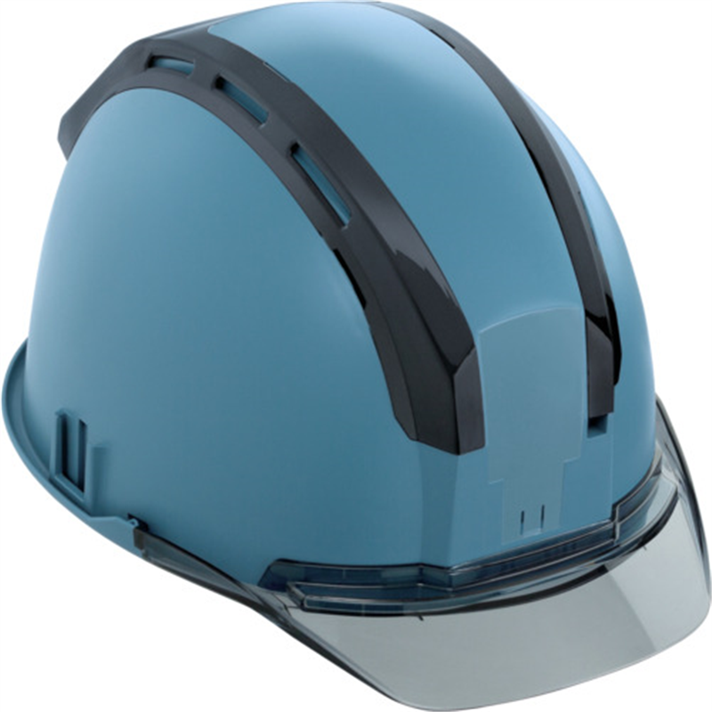 タジマ ヘルメット セフメット(セフ取付溝付ヘルメット) アースブルー スモーク 1個（ご注文単位1個）【直送品】