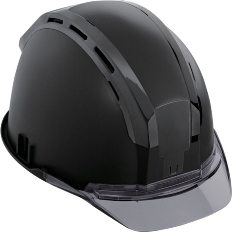 タジマ ヘルメット セフメット(セフ取付溝付ヘルメット) マットブラック スモーク 1個（ご注文単位1個）【直送品】