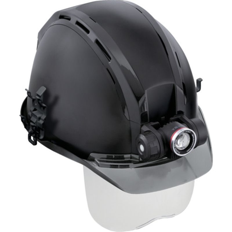 タジマ ヘルメット セフメット(セフ取付溝付ヘルメット) アドバンスセット KJM ファン付 マットブラック シールド付 1セット（ご注文単位1セット）【直送品】