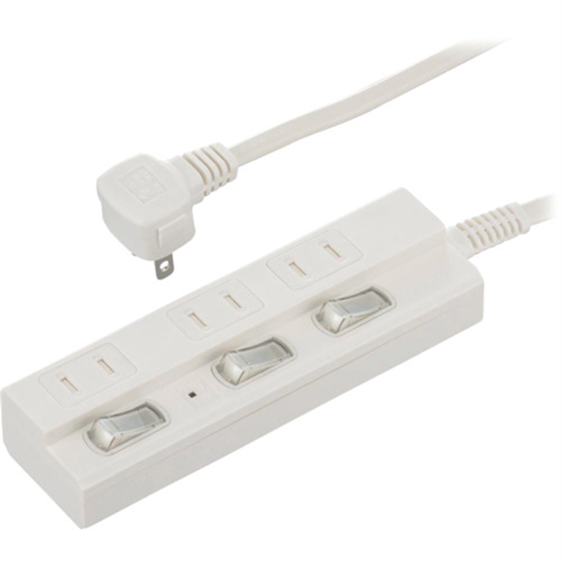 OHM 3口5m節電タップ雷ガード付22     1個（ご注文単位1個）【直送品】