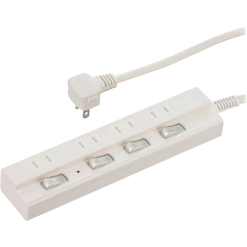 OHM 4口2m節電タップ雷ガード付22     1個（ご注文単位1個）【直送品】