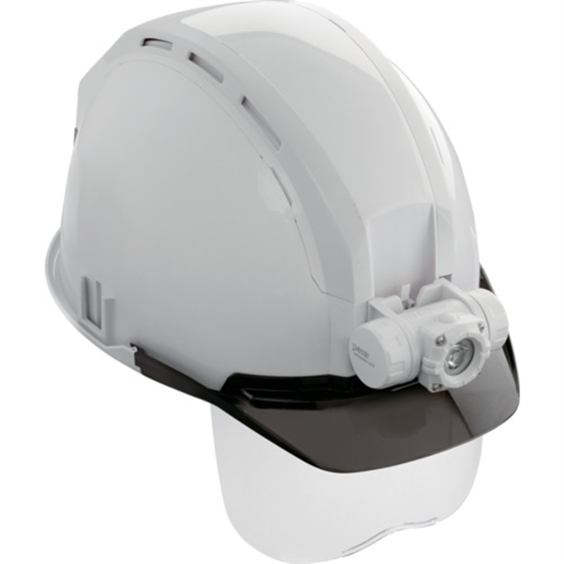 タジマ ヘルメット セフメット(セフ取付溝付ヘルメット) ベーシックセット MD ホワイト シールド付 1セット（ご注文単位1セット）【直送品】