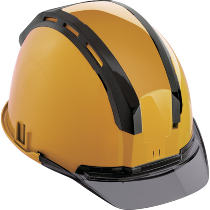 タジマ ヘルメット セフメット(セフ取付溝付ヘルメット) イエロー スモーク 1個（ご注文単位1個）【直送品】