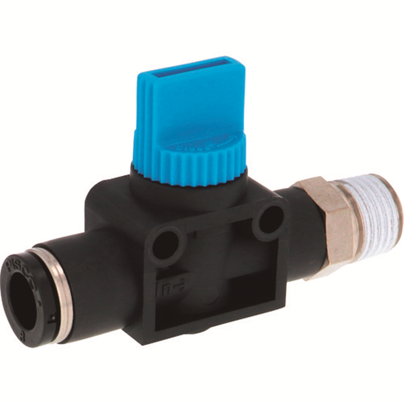 PISCO ハンドバルブ ストレートA2方弁チューブ8出力R1/4 1個（ご注文単位1個）【直送品】