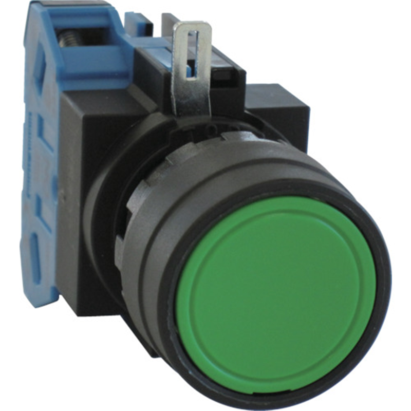 IDEC Φ22丸平形押しボタンスイッチ 1個（ご注文単位1個）【直送品】