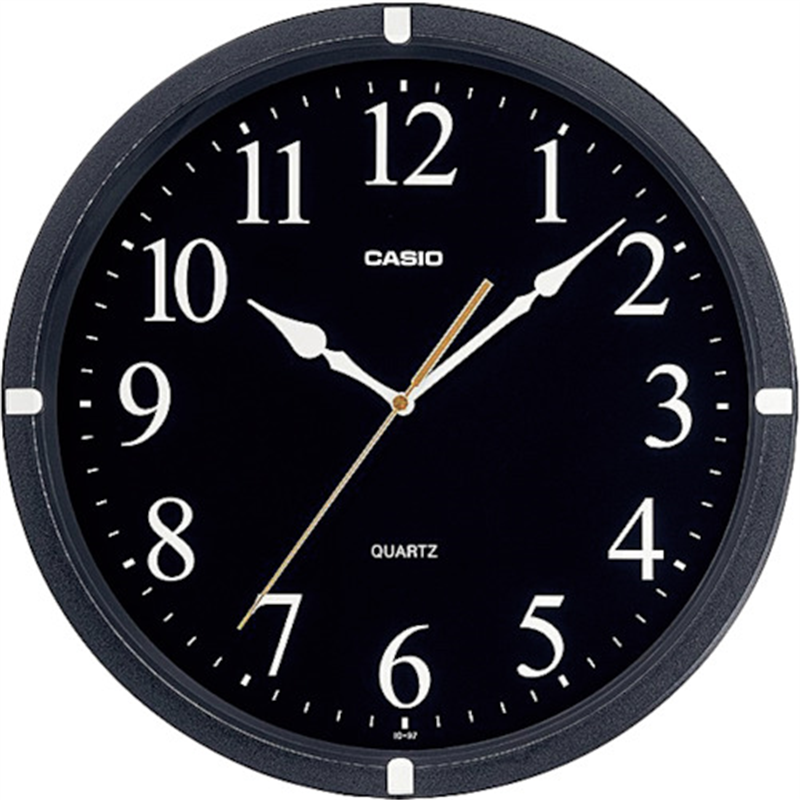カシオ 掛時計 黒 1台（ご注文単位1台）【直送品】