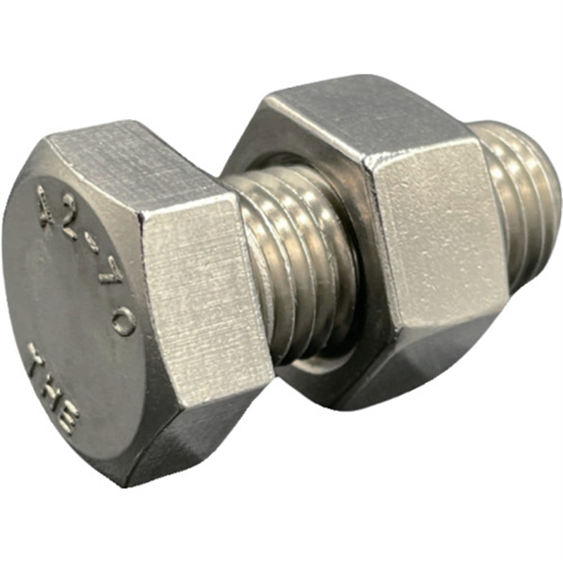 HIーLEAD 六角ボルト・ナット(本体規格/新JIS) A2-70 SUS304/ステンレス M16X30L ピッチ2.0 全ねじ スタイル1ナット 1組（ご注文単位1組）【直送品】